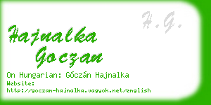 hajnalka goczan business card